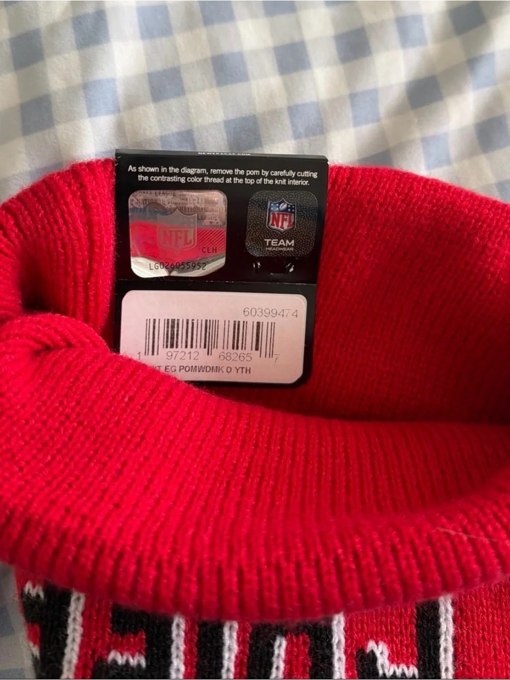 NFL X New Era Kansas City Chiefs Youth Beanie with Removable Pom. NWT!